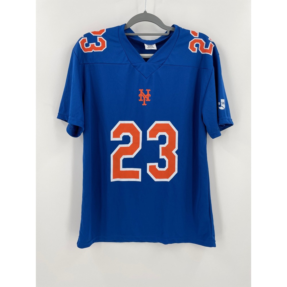 2023 New York Mets 23 SGA Jersey Jakes 58 Blue Orange BDA MLB Mens Large